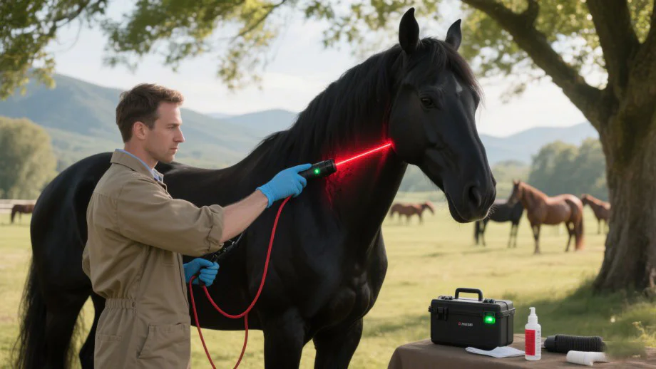 La thérapie au laser chez le cheval pour le soutien respiratoire et l'amélioration des performances : élargissement des applications cliniques (2 images)