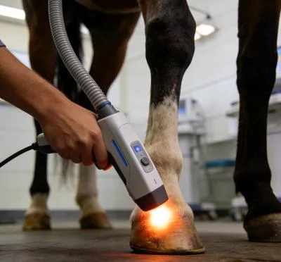 Protocoles multi-longueurs d'onde à forte irradiance : faire progresser la photobiomodulation régénérative en médecine sportive équine (images 1)