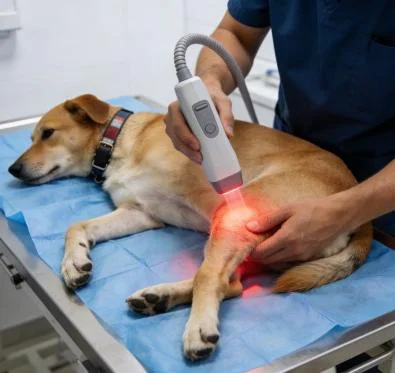 Recuperação cinética avançada através da terapia a laser de alta fluência para a reabilitação ortopédica canina (imagem 1)