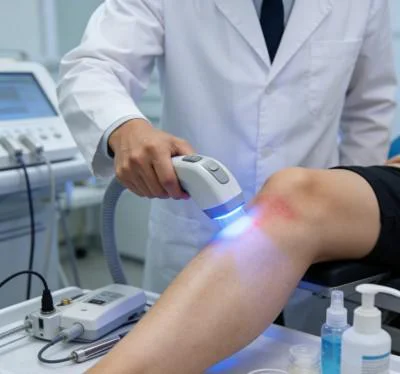 Integrierte Behandlung von peripherer Gefäßstauung und chronischer Fußneuralgie mittels präziser Laserverfahren (Abbildung 1)